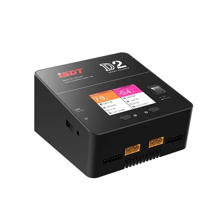ISDT D2 Mark 2 LiPo Battery Balance Charger Duo Discharger Dual 200W 12A2 AC Battery