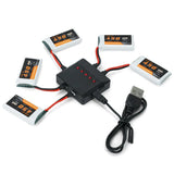 450mAh 3.7V Lipo Battery 25C for RC Drones + 5-in-1 Charger, SYMA & Holy Stone C Battery