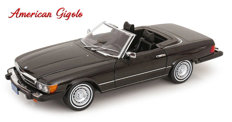 KK Scale 1:12 MERCEDES 450SL R107 USA 1979 BLACK AMERICAN GIGOLO Diecast Model