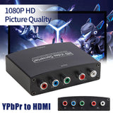 YPbPr to HDMI Adapter Component R/L Audio Converter 1080P Video for DVD PS3 Xbox