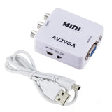 AV () to VGA Audio Video Converter,Support Resolution 1080P /720P,With 3.59767