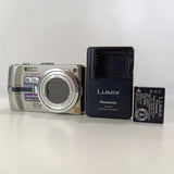 Panasonic Digital Camera Lumix DMC-TZ2 6.0MP Silver Tested With Charger