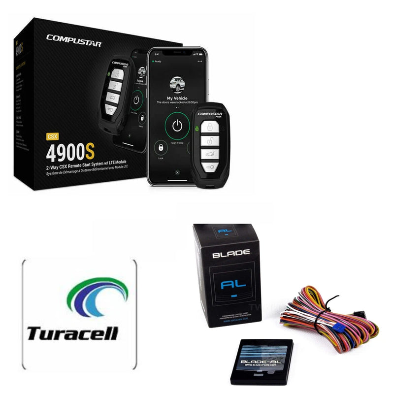 Compustar CSX4900S LED 2-Way  & Drone LTE smartphone REMOTE START w/ BLADE-AL