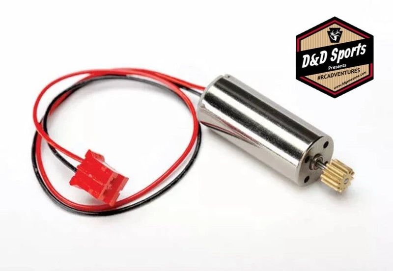 Traxxas LaTrax Alias motor with cylindrical body and red wiring leads