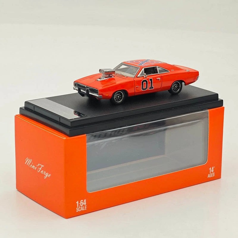 1:64 Mini Forge 1969 Chargr RT style General Lee Red Diecast Model Car Limited