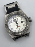Men's Invicta I-Force analog watch with round silver case and black dial