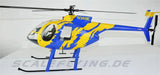 800 MD-500E ARF RC Helicopter Fuselage Yellow Blue Painting V2 Model RC Kit Toys