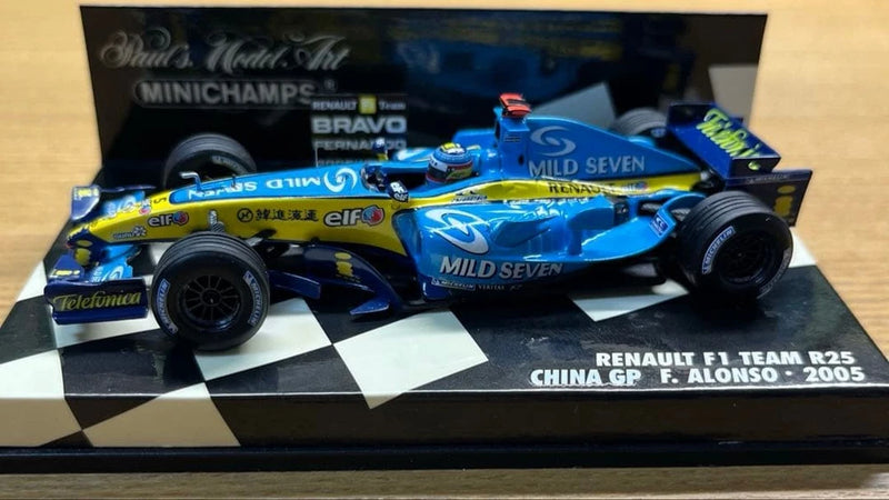 MINICHAMPS F1 Renault R25 Alonso 1/43 Diecast Model Car Tobacco Livery