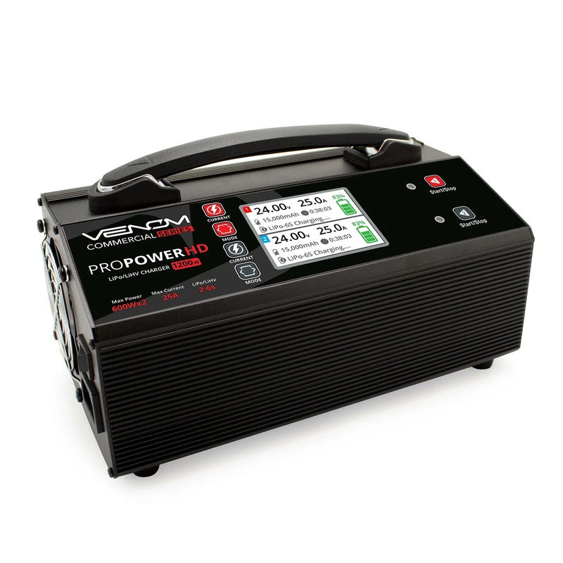 Venom Commercial Series Pro Power HD 2S-6S 600WX2 LiPo/LiHV Charger Battery