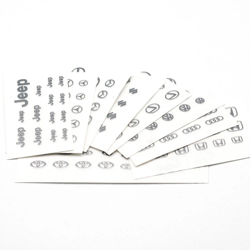 Diorama 1:18/24/35 Car Model Logo Metal Decal 3M Printing Car Emblem Accessories