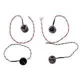 Drone arm power motor set with four circular motors and red-black wire leads