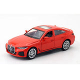 1/42 i4 M50 EV Model Toy Car Diecast Toy Vehicle Doors Open Kids Gifts Red