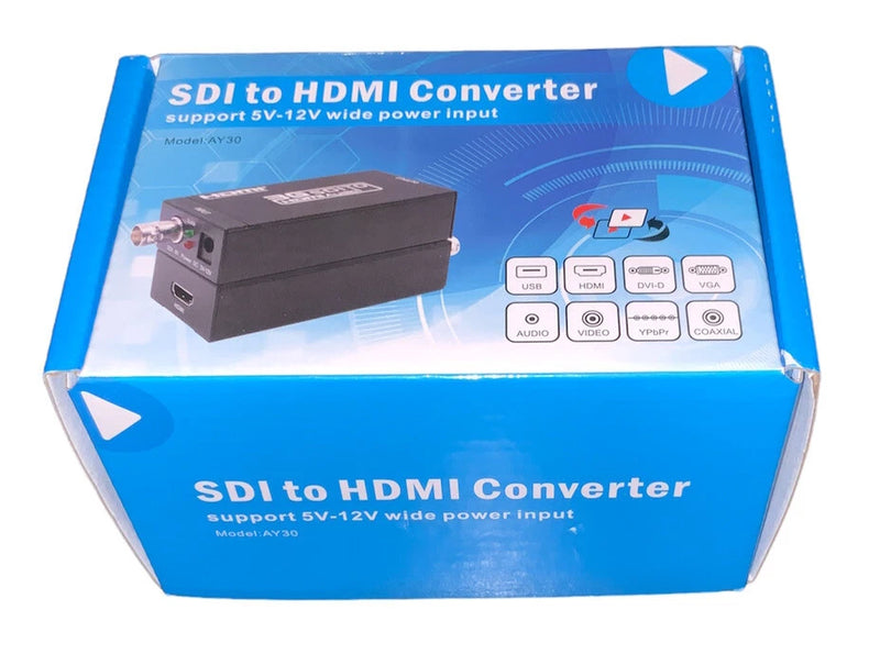 SDI to HDMI Converter Support 5V-12V Wide Power Input MODEL: AY30