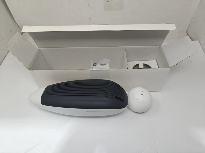 Underwater sonar drone with dark oval body and white spherical sensor