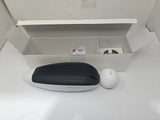 Underwater sonar drone with dark oval body and white spherical sensor