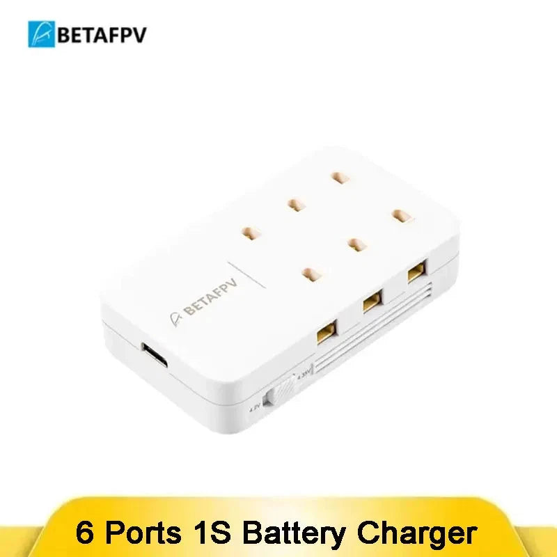 BETAFPV 30W 1S Lipo Battery Charger 6 Port Fast Charge PH2.0 BT2.0 New Battery