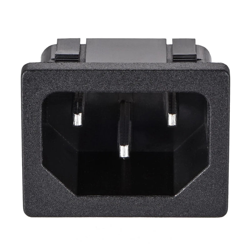C14 Panel Mount Plug Adapter IEC Inlet Plug Power Socket,AC 250V 10A 3 Pins