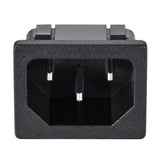 C14 Panel Mount Plug Adapter IEC Inlet Plug Power Socket,AC 250V 10A 3 Pins