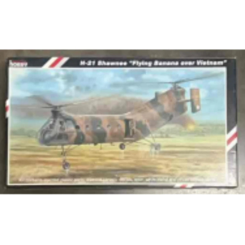 1/48 scale H-21 Shawnee model kit box with helicopter artwork