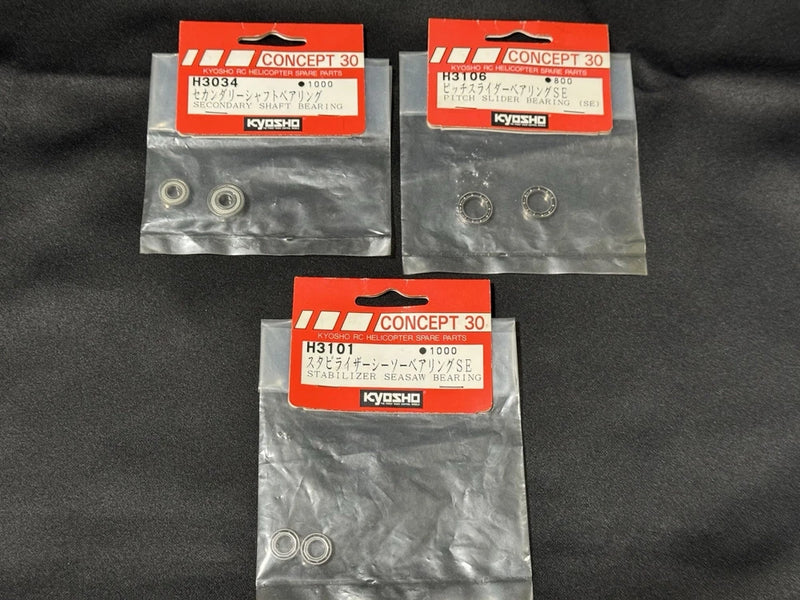 Kyosho RC Helicopter Concept 30 H3034/H3101/H3106 Bearing Set