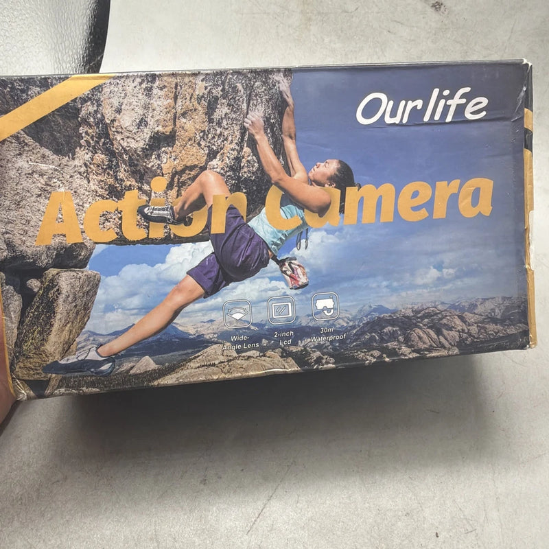 Our Life Action Camera Ultra HD Model L202 W/Waterproof Case No Card 1080p