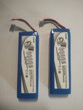 elxjar (2-Pack) 3.7V 6000mAh Li-Polymer Replacement Battery Compatible Battery