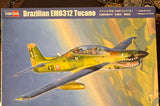 Hobby Boss military aircraft model kit box art for EMB312 Tucano Brazilian livery