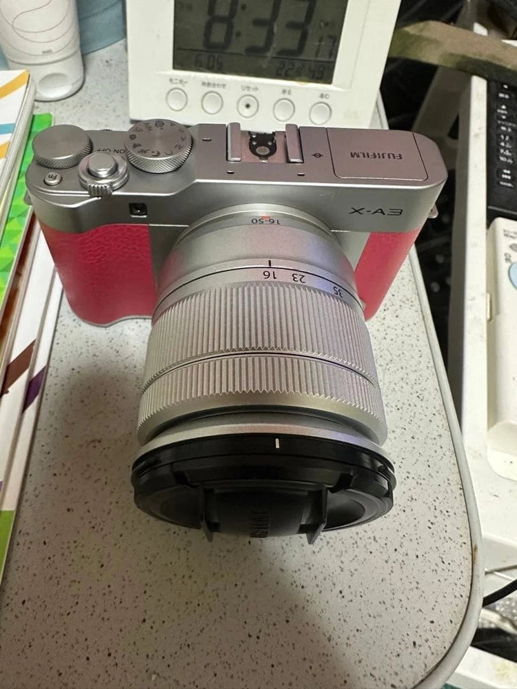 Fujifilm X-A3 Mirrorless Camera Silver Pink with Fujinon 16-50mm Lens