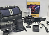 Panasonic Lumix DMC-FZ200 12.1 MP Full Kit-W/ Tele Conv Lens 1.7x Mount-Bag-SD-