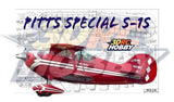 Pitts S-1S Biplane 42" Wingspan RC Airplane Kit Balsa Ply Short Kit & Plans