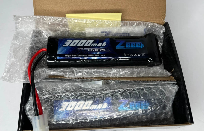 2x Zeee 8.4V 3000mAh Ni-MH Battery High Power Tamiya Plug for RC Car Boat Tank Battery