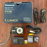 Panasonic Lumix DMC-FX12 Digital Camera Working Boxed Black Leica Lens