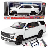 MOTORMAX 2025 Chevrolet Tahoe PPV 1:24 Police DIECAST MODEL KIT 76816 White