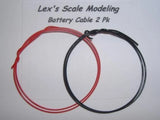 LEX'S SCALE MODELING Battery Cable Wire in Red & Black 1/24 1/25 Models 2FT. Battery