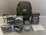 Panasonic LUMIX DMC-TZ1 5.0MP Digital Camera Battery, Charger, Case, Memory EUC