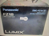 Panasonic Lumix DMC-FZ18 Black Digital Camera IOB Needs Battery