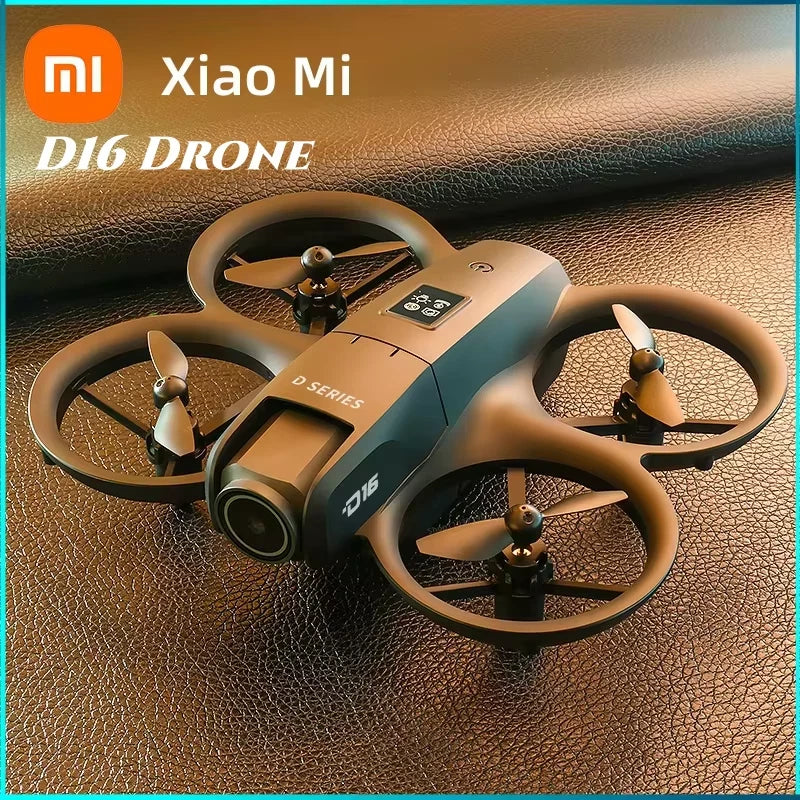 Dual-camera mini drone with four propellers and front camera module