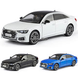 1:24 Audi A6L Toy Car Model Diecast Toy Vehicle Doors Open Light Sound Pull Back
