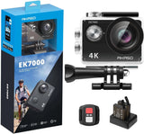EK7000 4K30FPS 20MP Action Camera Ultra HD Underwater Camera 170 DegreeAngle98FT