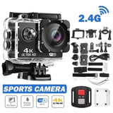 4K Ultra HD Action Camera WiFi 30FPS Waterproof Sport Cam 170 Wide Angle Helmet