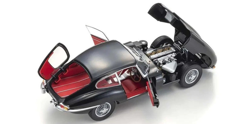 Kyosho 1/18 Jaguar E-Type Black KS08954BK Diecast Model New