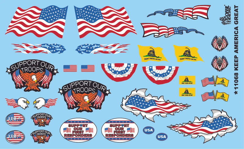 Gofer Racing 11068 Keep America Great Decal 1:24