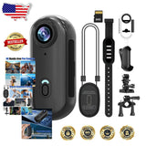 Ultra Compact 4K Action Camera, 64GB Mini Bodycam, Magnetic Wearable WiFi