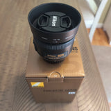 Nikon NIKKOR AF-S DX 35mm f/1.8G F Mount Lens + Lens Hood + UV Filter In Box