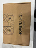 Hoverair X1 smart drone shipping box with printed drone diagram and branding