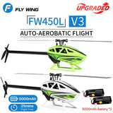 Fly Wing FW450L V3  RC Helicopter ACE 6CH 3D GPS Automatic Return RTF 2 Battery