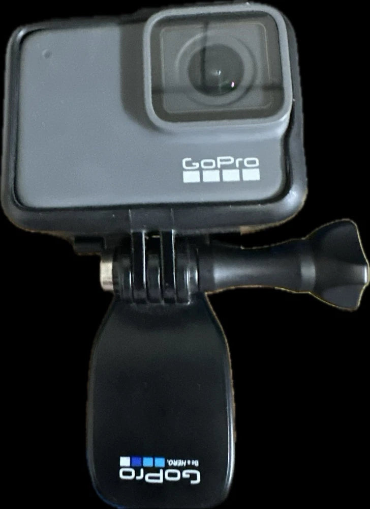 GoPro Hero7 protective housing with GoPro logo, front lens window and side mount