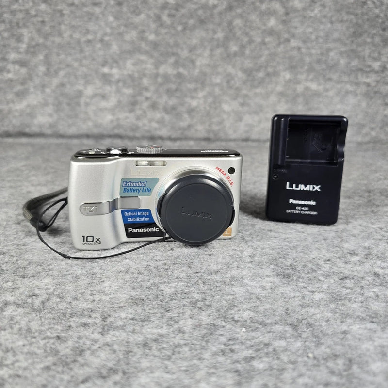 Panasonic Lumix DMC-TZ1 Compact Silver Digital Camera Tested Japan TESTED WORKS