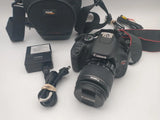 Canon EOS Rebel T3i DSLR camera kit with 18-55mm lens and carry case