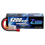 Zeee 4S Lipo Battery 5200mAh 14.8V 50C Hard Case RC Battery Deans Plug compat...